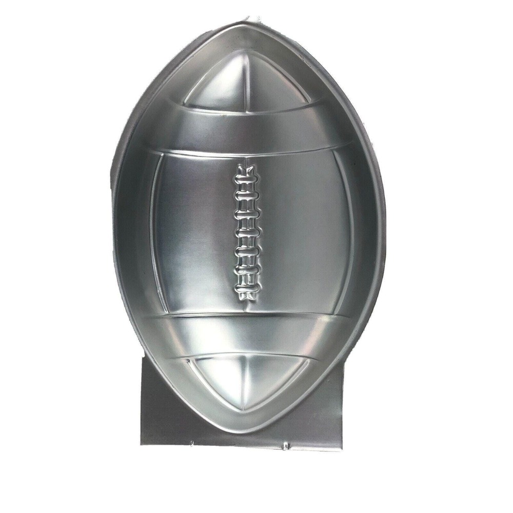 Vintage 1990 Wilton 2105-6504 Football Shaped Cake Pan Super Bowl Party Tin NFL